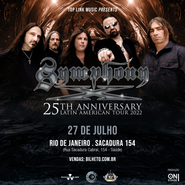 Symphony X: banda se apresentará no Rio de Janeiro em 27 de julho